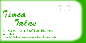 timea talas business card